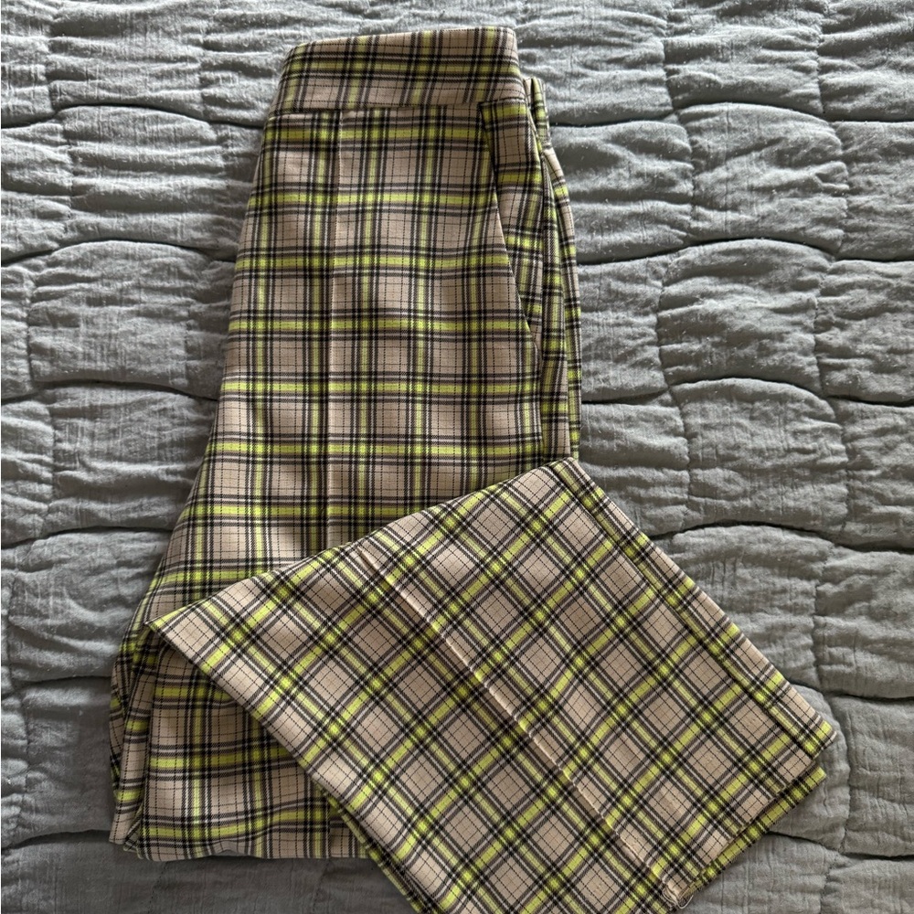 Plaid women’s Pants - Yellow and Black